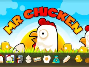 Mr Chicken Slots logo