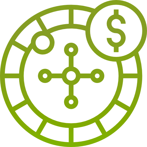 Roulette Wheel Icon Green